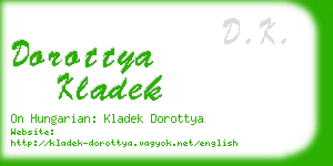 dorottya kladek business card